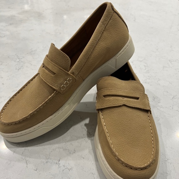 Vionic Men’s Tan Leather Driving Loafers – Size 12 – Orthotic Support – Like New - Picture 1 of 4
